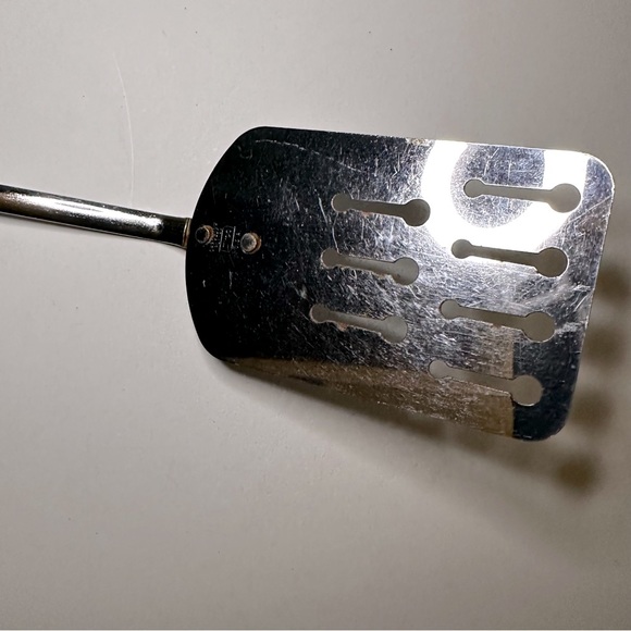 Vintage EKCO USA Chromium Plated Carousel Blue Dutch Tulip Cooking Utensils Set - Picture 7 of 16